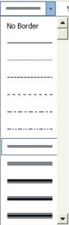 Borders and Shading for Word Table: line style button