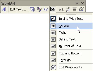 Word Wrap: wordart toolbar