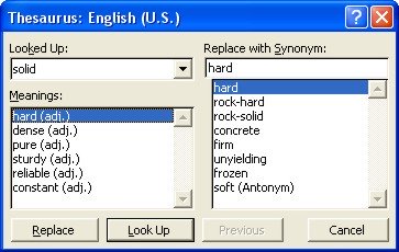 Synonyms & Antonyms word list